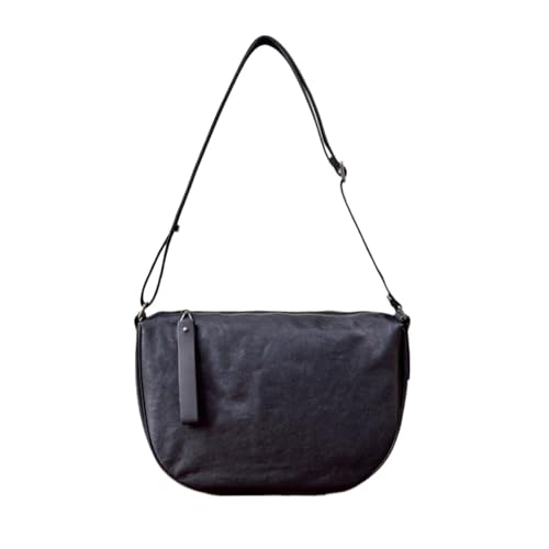 Mens Messenger Shoulder Bags Crossbody Bags Travel Bags Waist Packs Genuine Leather Casual Daypacks 15.3Inch