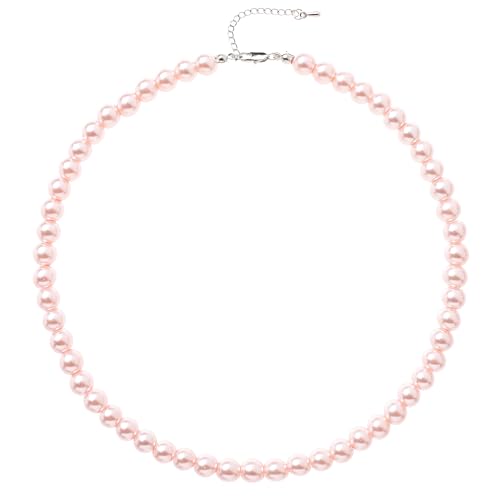 BABEYOND Round Imitation Pearl Necklace Wedding Pearl Necklace for Brides