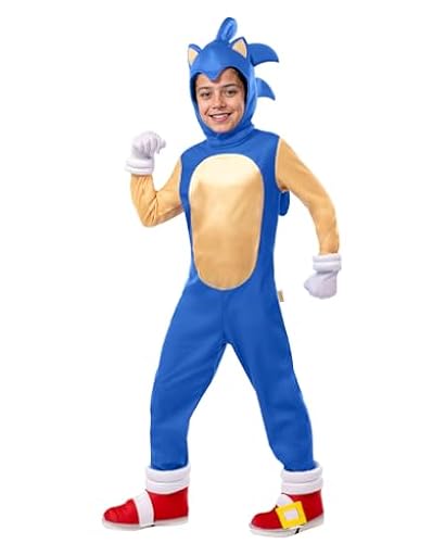 Funidelia Disfraz Oficial de Sonic Deluxe para Niño y Niña, Traje de Videojuegos Erizo Azul Infantil, Disfraces de Carnaval, Halloween y Fiestas – Talla 7-9 años | Ya disponible en tu tienda friki favorita! En mundofriki.es!