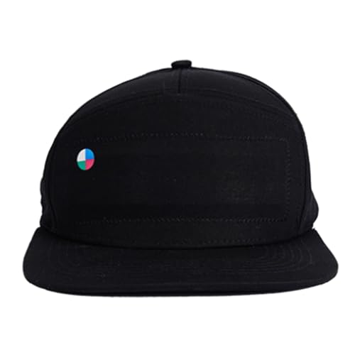 Juqoyue Gorra con Pantalla LED Rodante, con Bluetooth, Idioma Editable, Gorra LED, para Desfiles de Baile Callejero, Hip Hop, Protector Solar, Senderismo