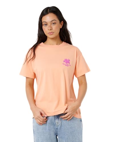 RIP CURL Topanga Canyon Papaya Hawaii, Kurzarm-T-Shirt, lockere Passform, Größe L