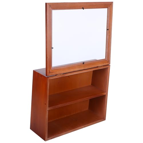 TOYANDONA Vitrina de Madera Maciza Pequeña...