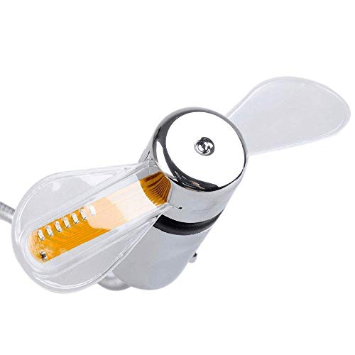 Gearmax Büro Gadget Schreibtisch Flexible Schwanenhals USB LED Wanduhr Fan-3