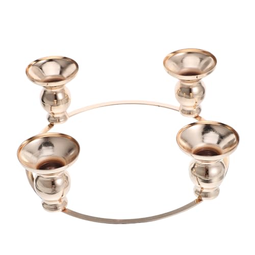 HIAKDOFT Weihnachtlicher Adventskranz Kerzenhalter aus Metall Ständer...