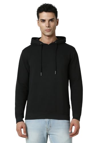 Image of Van Heusen Men's Hooded Neckline Full Sleeve Premium Cotton Blend Sweatshirt for Men | Effortless Styling | Comfort Wear