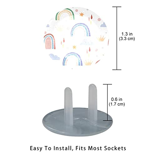 Outlet Plug Covers Child Baby Outlet Protector (12 Pack) Electrical Safety Caps Rainbow Insulation Plastic Plugs Cover #TOP5