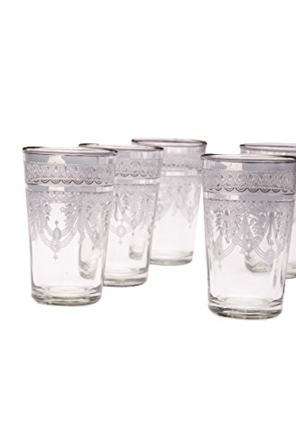 Orientalische verzierte Teegläser Set 6 Gläser bunt Gold | Marokkanische Tee Gläser 6 Farben Deko orientalisch | 6 x… – Bild 3