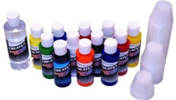 12 Color Airbrush Paint Set, 2 oz. Bottles