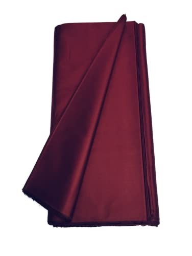 Image of BKRKJ Women's Cotton Silk Unstitched Fabric by Meter for Sewing Suit Salwar Chudidar Patiyala Shirt Kameez Blouse Kurta Pyjama Pathani jam Glace (4.5 Meter, Maroon)
