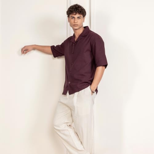 Image of Aatman Men's Half Sleeve | Casual | Box Fit | Cuban Collar Shirt