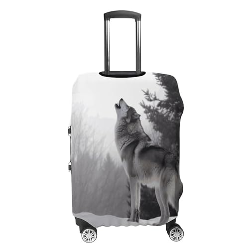 Howling Wolf Printed Luggage Cover Protector, Fits 18-32 Inch Luggage4