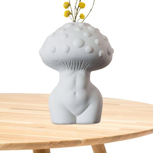 Vase à fleurs en forme de champignon avec étagère design pour bureau - 2