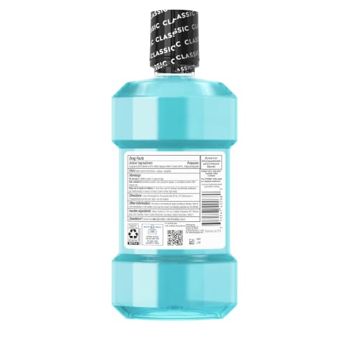 Listerine Ultraclean Antiseptic Mouthwash, Intense Mint, 16.9 fl. oz/500 mL | Whitening Protection*, Kills 99.9% of Germs that Cause Bad Breath, Plaque, and Gingivitis, Tartar Control Oral Rinse - image 8