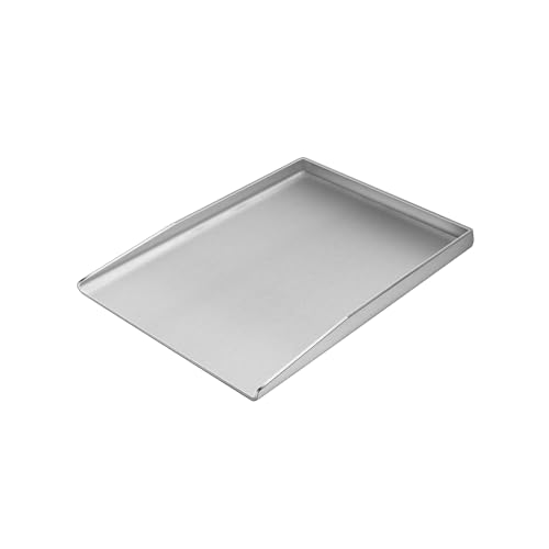 Universal Edelstahl Plancha Grillplatte 26.5x20CM Universal BBQ Plancha Grillpfanne passend für Weber Gasgrill und Holzkohlegrill,Rechteckig, massiv