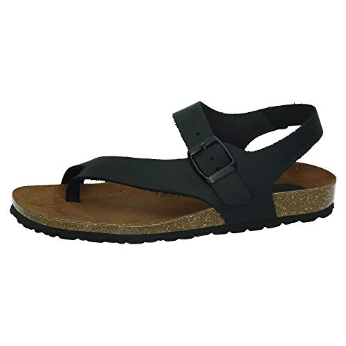 Sandales bio noires femme 7162 : fini les pieds fatigués en vacances