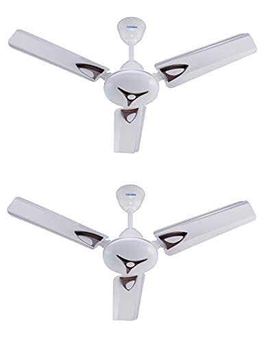Candes Amaze 900mm /36 inch High Speed Anti-dust Decorative 5 Star Rated Ceiling Fan 440 RPM with 3 Years Warranty (Pack of 2, Ivory)