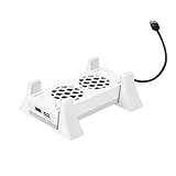 for Xbox スリーズSコンソール対応冷却ファン 垂直冷却スタンドホルダー 冷却ファンステーション DC5V 静かファン 3段階風速調整可能 2つの予備USBポート 冷却クーラ 低騒音 眩しい 冷却ベース 滑り止めシリコンパッド付き 冷却システムfor Xboxシリーズのコンソールと互換性があります ホワイト