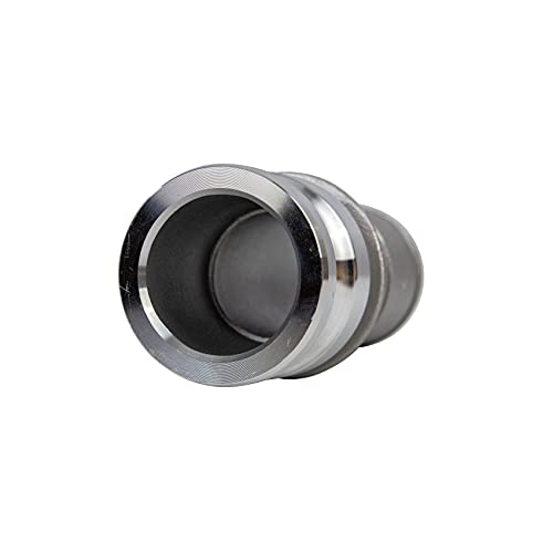 2 PCS Aluminum International Standard Type E Cam and Groove Hose Fitting, 2" Male Adapter x 2" Hose Shank with 2 PCS Camlock Gasket Fitting (2")