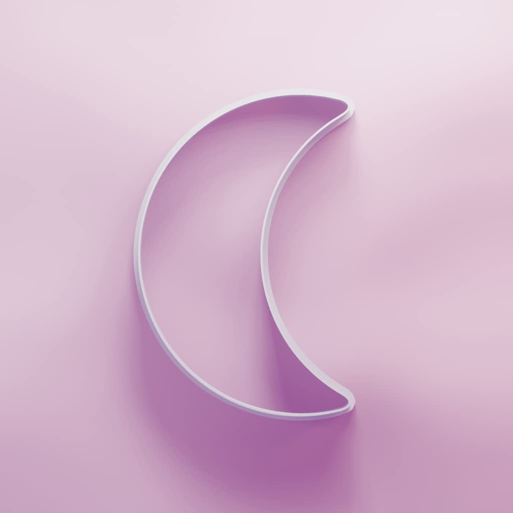 Moon Shape Cookie Cutter - 3 Sizes, White, 7cm - Image 3