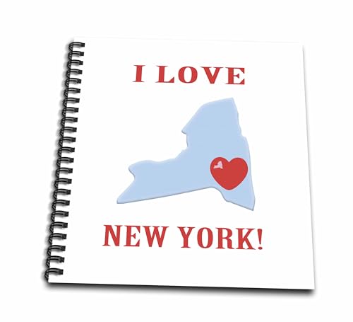 Dessin livre I Love New York cœur rouge bleu blanc carnet croquis multicolore