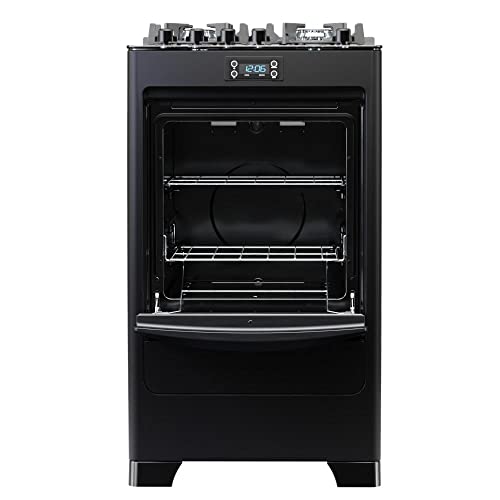 Fogão 4 Bocas Preto com Mesa de Vidro e Timer Digital Dako Supreme Black Glass Bivolt
