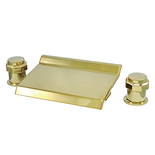 Kingston Brass KS2242AR Milano Waterfall Roman Tub Filler Faucet, 3-3/8-Inch, Polished Brass
