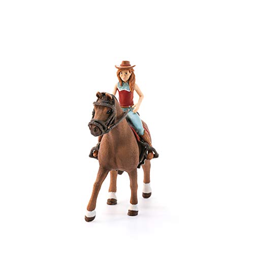 SCHLEICH-Figurine Horse Club Hannah & Cayenne, 42514, Mehrfarbig & 42434 - Pferdekoppel mit Eingangstor – Bild 5