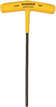 Bondhus 9/64-Inch Hex T-Handle Wrench, 6-Inch Length, Multi-Color