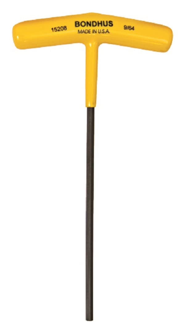 Bondhus, 9/64" T-Handle HEX 6" HEX Blade, 9/64", 15208