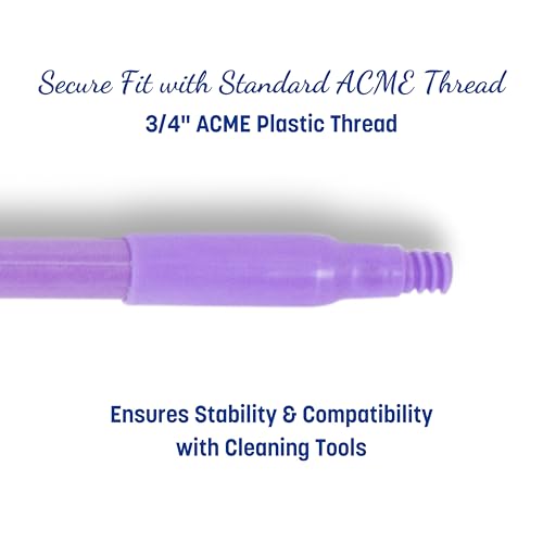 Image of SPARTA 48 inch Fiberglass Replacement Handle with 3 /4 inch Acme Thread Tip, Polyester Veil Reinforced, Hanging Cap, Commercial Cleaning, Purple