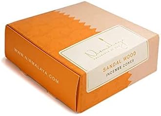 Nirmalaya 100% Natural Mysore Sandalwood Backflow Refill Pack Incense Cones | backflow Incense Cones | backflow Incense Cones for Fragrance | backflow dhoop Cone | 30 Cones per Pack