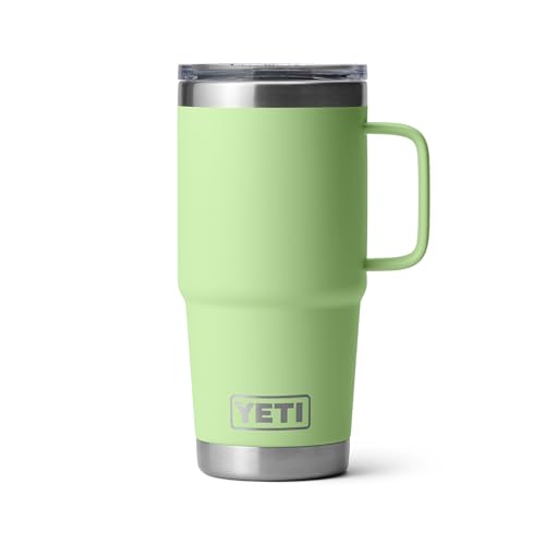 YETI Rambler 20 oz Travel Mug, Stainless Steel, Vacuum Insulated with Stronghold Lid, Key Lime