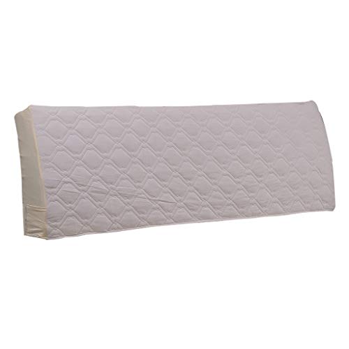Image of Optimmuss Strethable Quitled Bed Headboard Slipcover Bed Head Cover Cream 59inch
