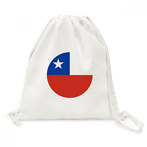 Sac cordon Chili en toile imprimé drapeau national d'Amérique du Sud