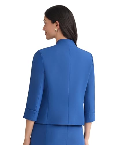 Kasper Women's Stretch Crepe Open Jacket with Zip Pockets3