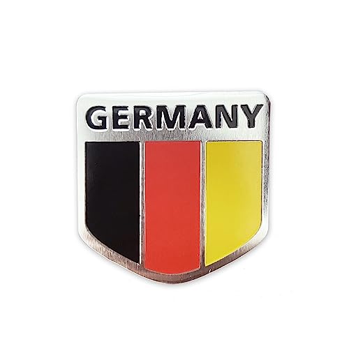 Image of Aluminium German Flag Sticker Decal for Car, Truck, Motorcycle, 1.97 inch (German)