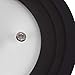 Houseables Universal Pot Lid, Pan Cover, Silicone, Tempered Glass, Black, Fits 6