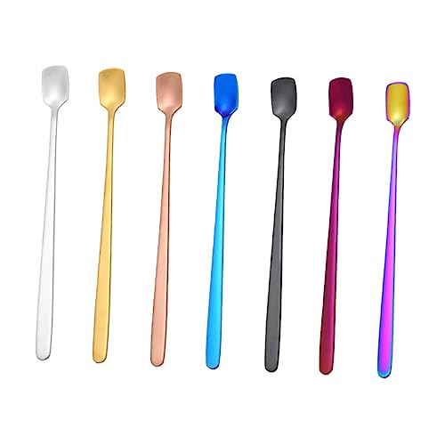 STOBAZA Mixing Spoon Stainless Stirring Spoon Set of 7 for Seasonings Desserts