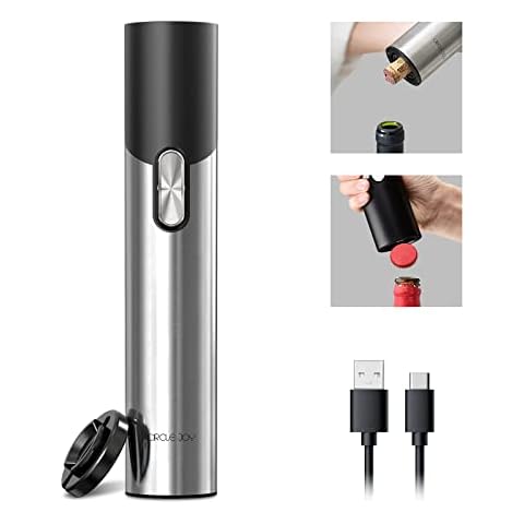CIRCLE JOY Elektrischer Flaschenöffner für Wein und Bier Wiederaufladbarer 2-in-1 Weinöffner Elektrischer Korkenzieher Cover
