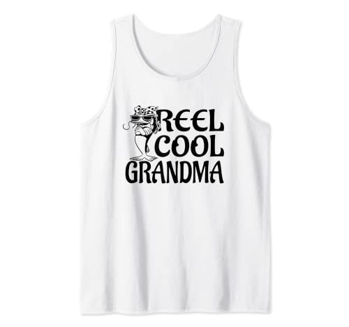 Carrete Cool Abuela Pesca Camiseta sin Mangas