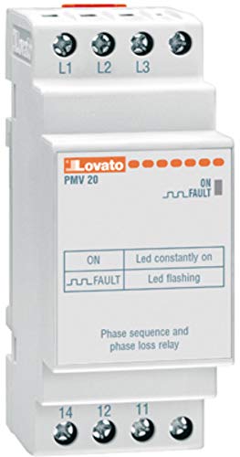 Relais voltmètre triphasé Lovato protection moteur et secteur phase 110-240 VAC
