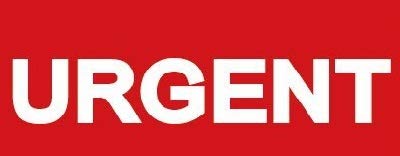 Urgent Label for Courier and Post Dispatch Purpose Size 3x1.5 Inches (1500)