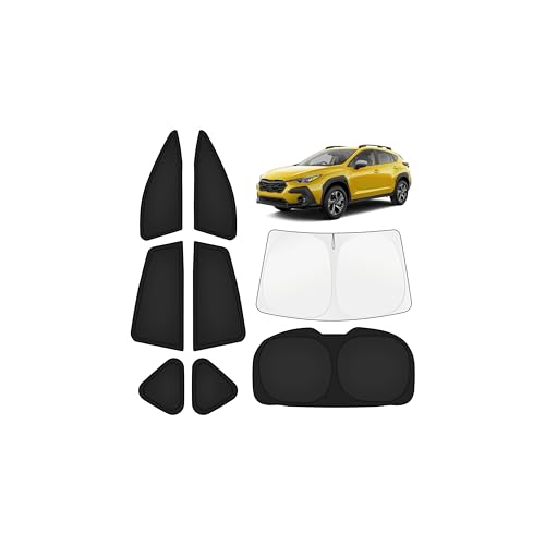 Image of KUST Car Window Shades for Subaru Crosstrek 2024-2025 2026 Windshield Sun Shade Side Window Cover UV Block Privacy Protection Crosstrek Accessories for Camping Blackout Rear Back Full Set 8PCS