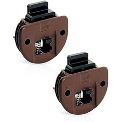 Lot de 2 guide Loquet Verrou pour armoire Guide supplémentaire pour porte coulissante Rail supérieur – Modèle Slide Line 55 – en plastique Marron | Meubles Poignées de GedoTec®