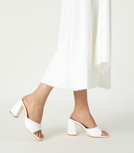 Arromic Women's Square Open Toe Heels Sandals Comfortable Block Chunky Heeled Sandals Slip on Heels Summer Evening Party Wedding Prom Dress Pumps Shoes4