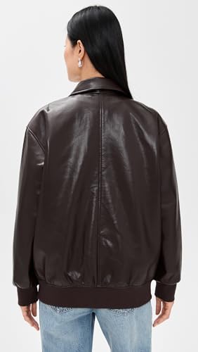 ANINE BING Women's Kelanie Jacket - Deep Brown Recycled Leather3