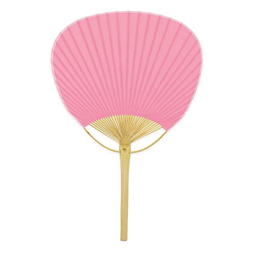 Pai pai de bambu cor-de-rosa - Pai país para casamentos e festas de verão - Pai país de bambu e papel resitente - detalhes para convidados em casamentos comunhões, batizados e festas. (Rosa)