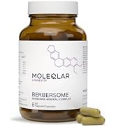 MoleQlar Berbersome 60 gélules – Berbérine, zinc &amp; chrome – Complément alimentaire avec 550 mg de berbérine.