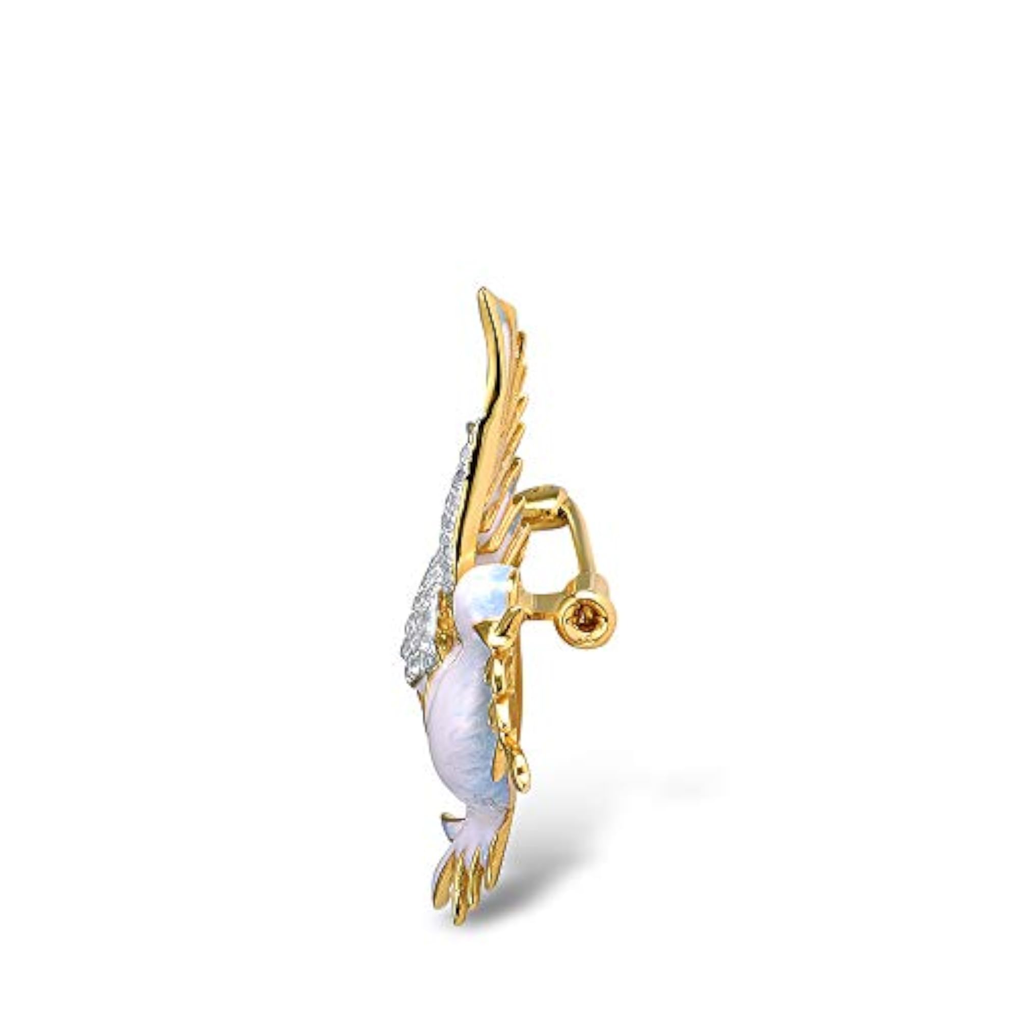 Women's 925 Sterling Silver Enamel Brooch Pin, Elegant Design