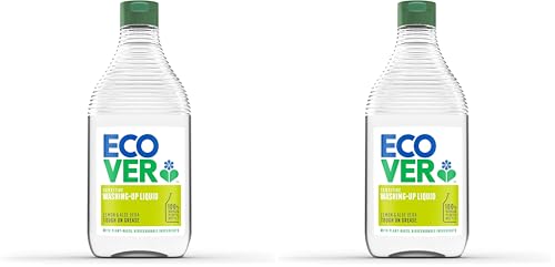 Ecover Lavavajillas líquido ecológico, Fragancia Lemon/Aloe, 450ml (Paquete de 2)